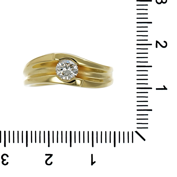 Diamantring, 14K, Gelbgold, Brillant 0,50 ct