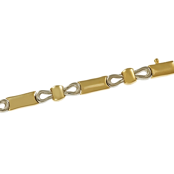 Armband, 14K, Gelb-/Weißgold