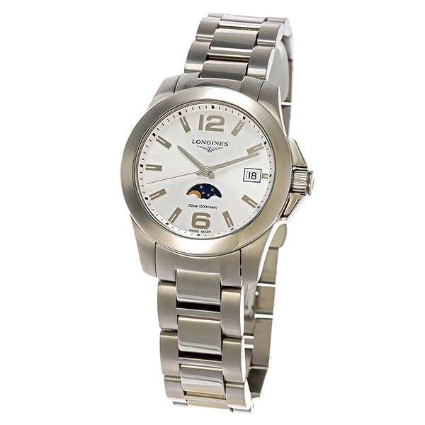 Damenuhr, Longines 'Conquest Moonphase Ladies' Quartz