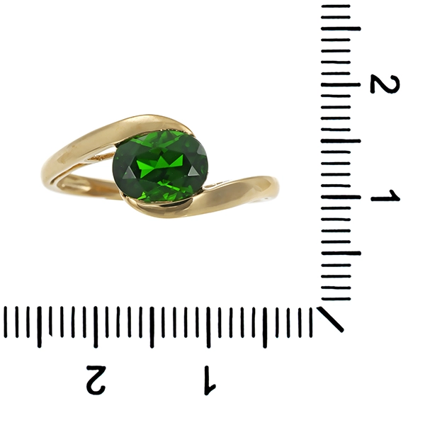 Ring, 8K, Gelbgold, Chromdiopsid