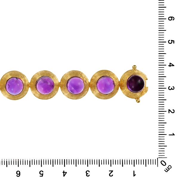 Armband, 14K, Gelbgold, Amethyst