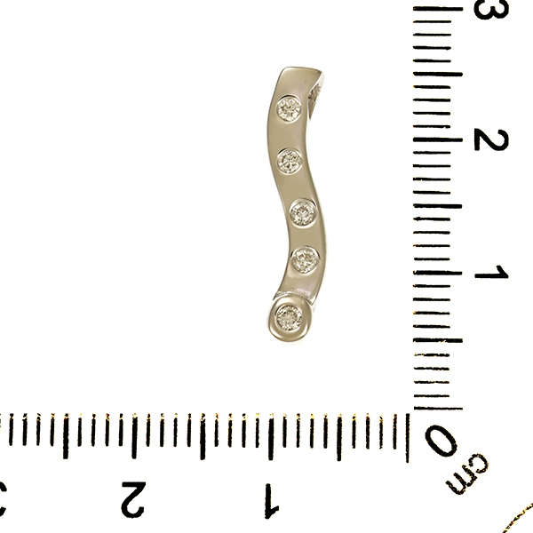 Anhänger, 14K, Weißgold, Brillanten
