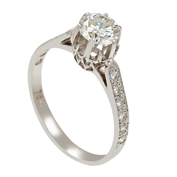 Diamantring, 18K, Weißgold, Brillanten 1,40 ct