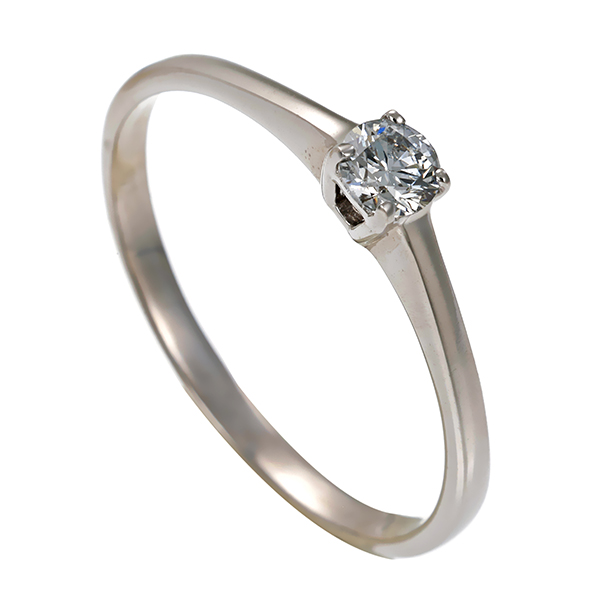 Brillantring, 18K, Weißgold, 0,18ct