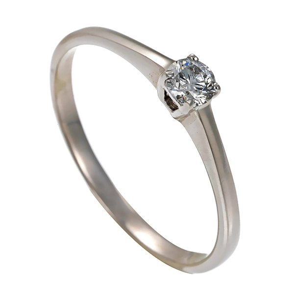 Brillantring, 18K, Weißgold, 0,18ct
