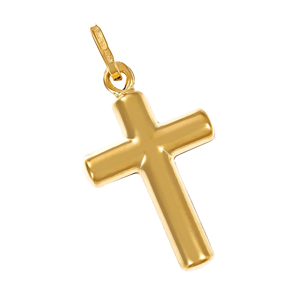 Anhänger, 18K, Gelbgold, Kreuz