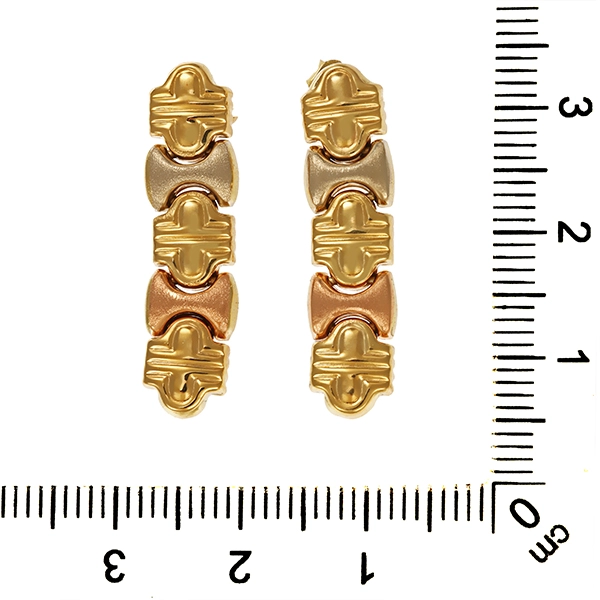 Ohrringe, 14K, Gelb-/Rot-/Weißgold