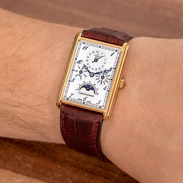 Herrenuhr Chronoswiss 'Rectangular' Vollkalender