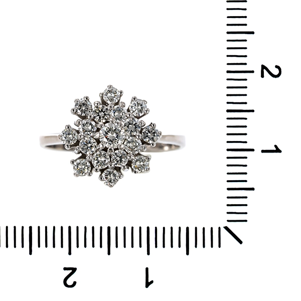Diamantring, 14K, Weißgold, Brillanten 0,70 ct