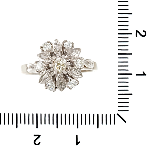 Diamantring, 18K, Weißgold, Diamanten 0,28 ct