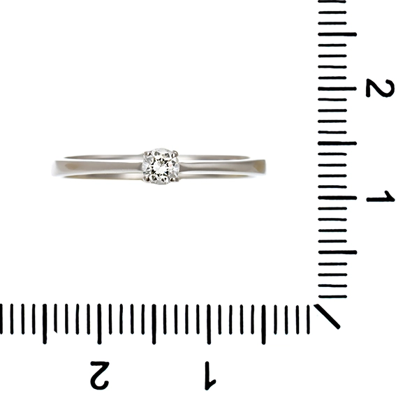 Diamantring, 14K, Weißgold, Brillant