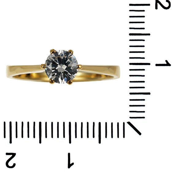 Brillantring, 14K, Gelbgold, 0,50ct