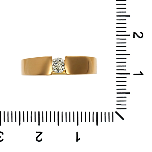 Ring, 14K, Gelbgold, Brillant, Christ, 0,20ct