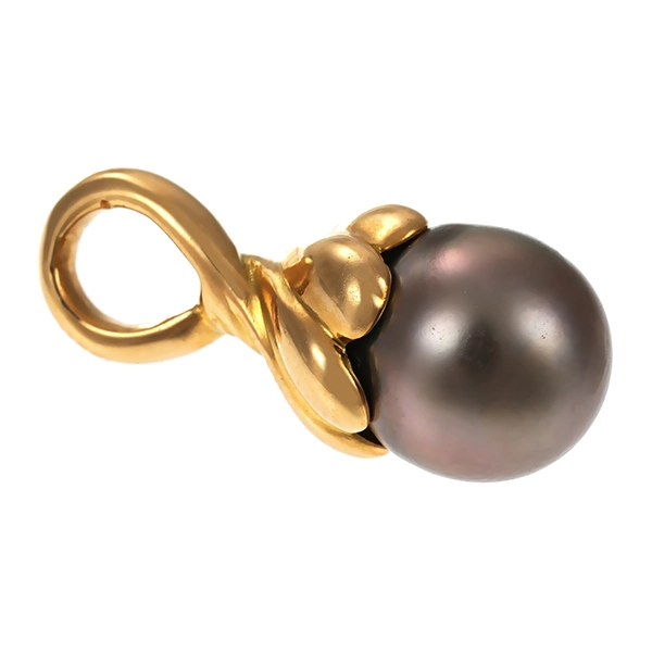 Anhänger, 18K, Gelbgold, Perle
