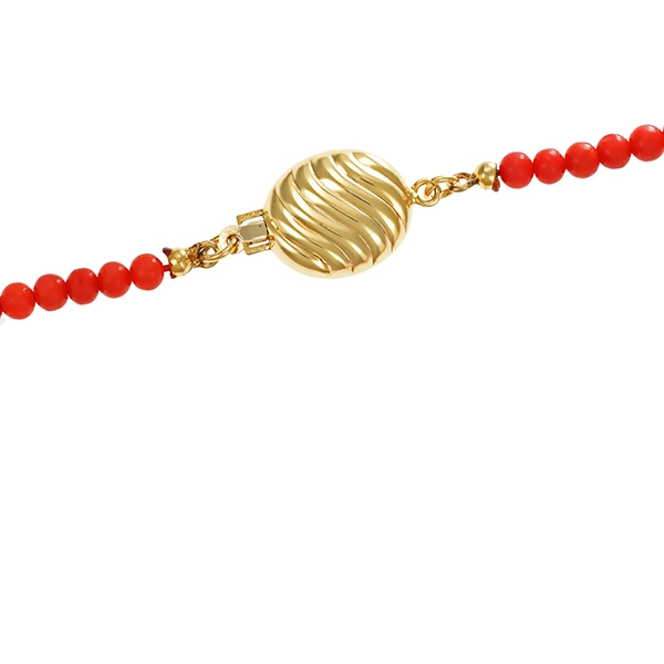 Korallenkette, 18K, Gelbgold