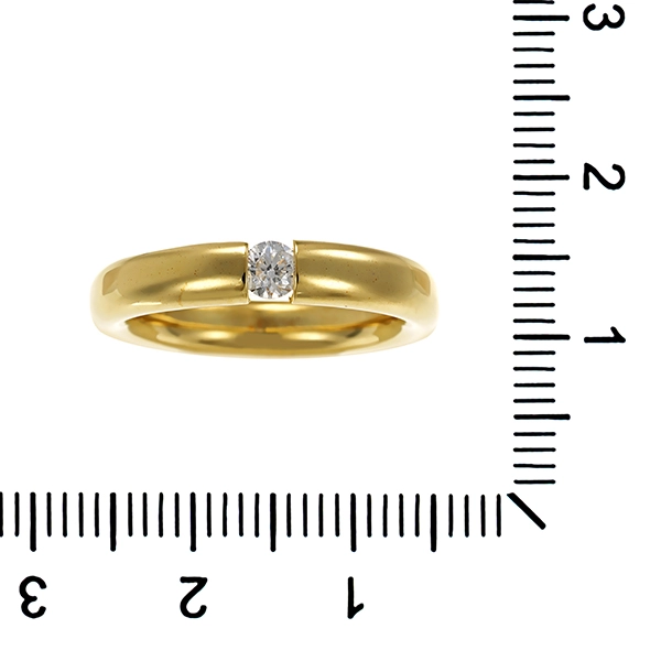 Diamantring, 14K, Gelbgold, Brillant 0,10 ct