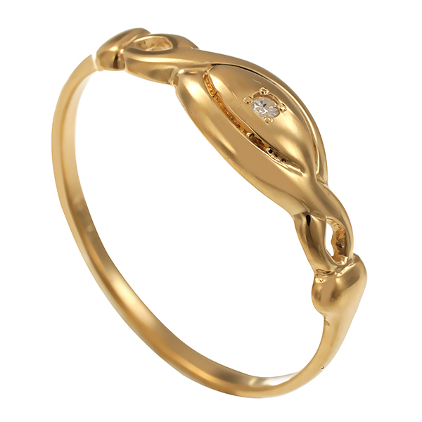 Diamantring, 14K, Gelbgold