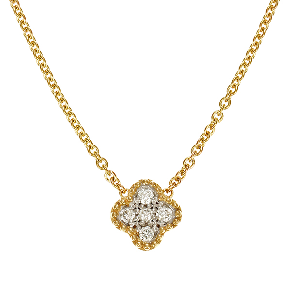 Collier, 14K, Gelbgold, Brillanten