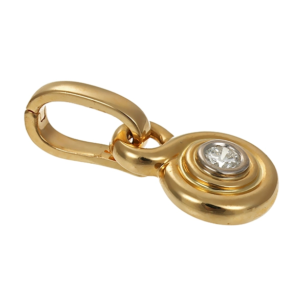 Anhänger, 14K, Gelb-/Weißgold, Brillant