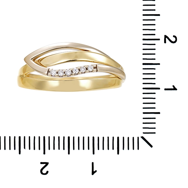 Diamantring, 14K, Gelbgold, Brillanten