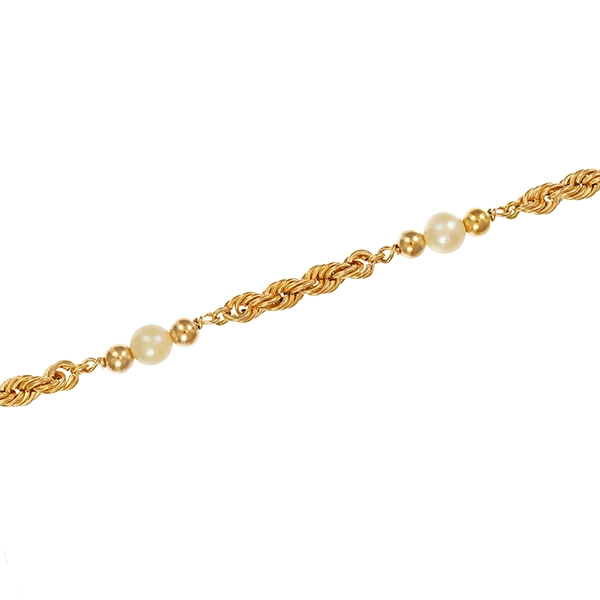Armband, 8K, Gelbgold, Perlen