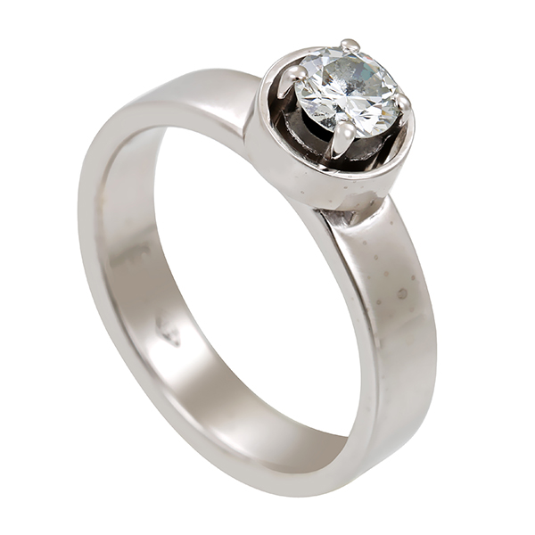 Diamantring, 14K, Weißgold, Brillant 0,33 ct