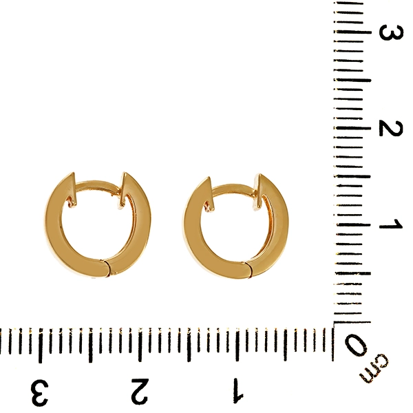 Creolen, 14K, Gelbgold, Brillanten