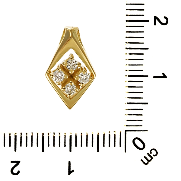 Anhänger, 14K, Gelbgold, Brillanten