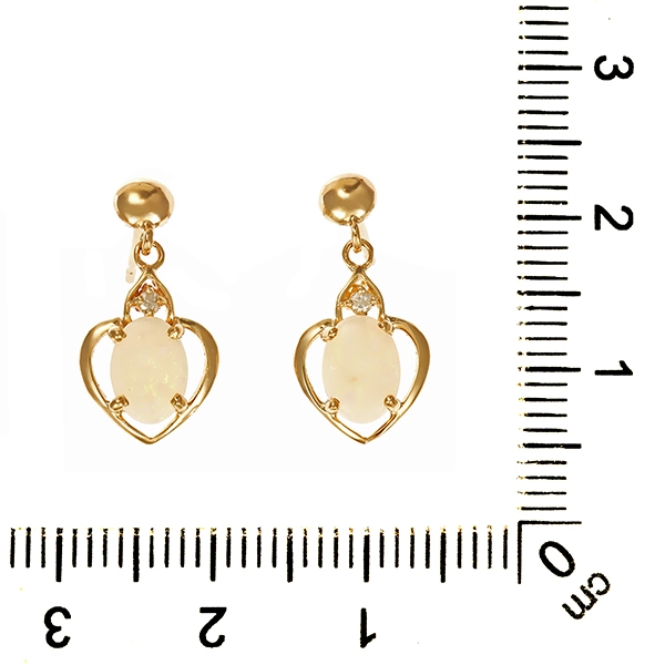Steckhänger, 14K, Gelbgold, Opal, Brillant