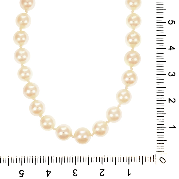 Perlenkette, Schließe 14K, Gelbgold