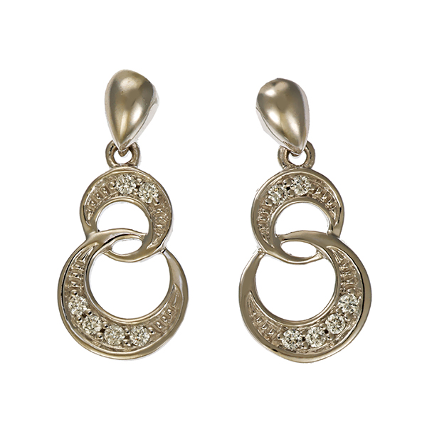 Steckhänger, 14K, Weißgold, Brillant