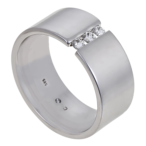 Diamantring, 14K, Weißgold, Brillanten