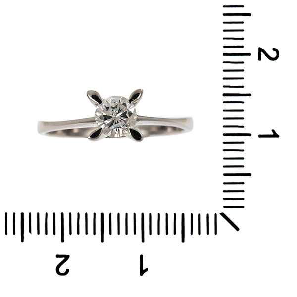 Diamantring, 14K, Weißgold, Brillant 0,36 ct