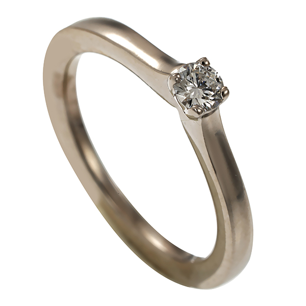 Diamantring, 18K, Weißgold, Brillant