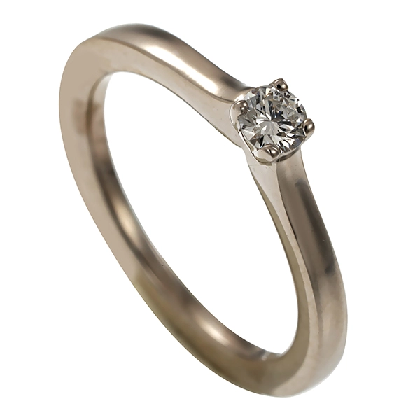 Diamantring, 18K, Weißgold, Brillant
