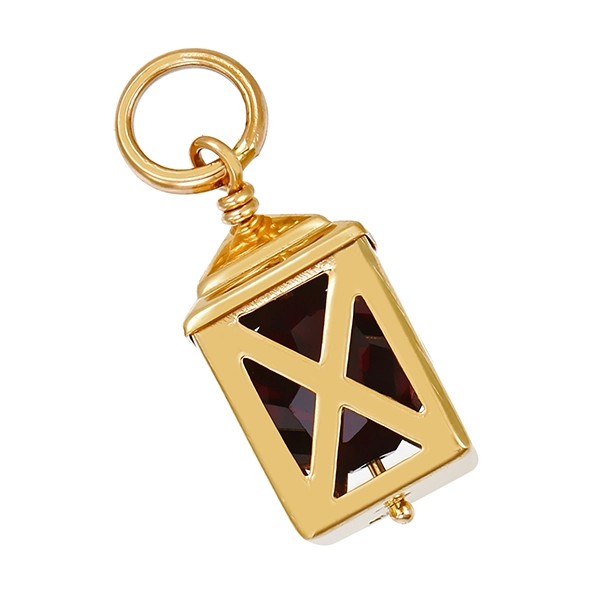Anhänger, 18K, Gelbgold, Schmuckstein