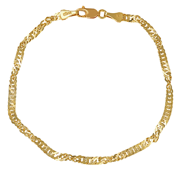 Armband, 14K, Gelbgold, Singapur