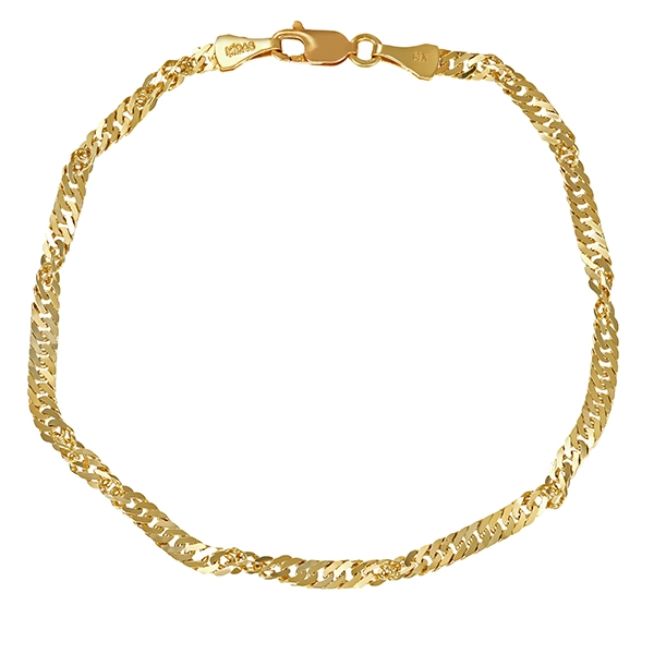 Armband, 14K, Gelbgold, Singapur