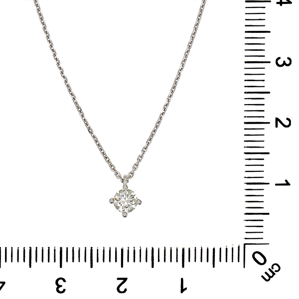 Collier, 14K, Weißgold, Brillant 0,26 ct