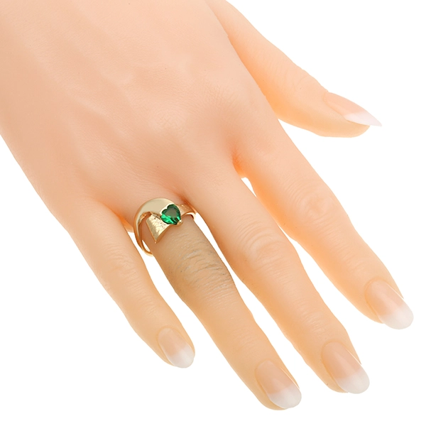 Ring, 18K, Gelbgold, Zirkonia