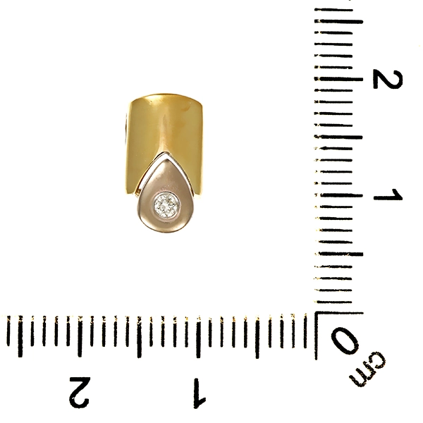Anhänger, 14K, Gelb-/Weißgold, Brillant