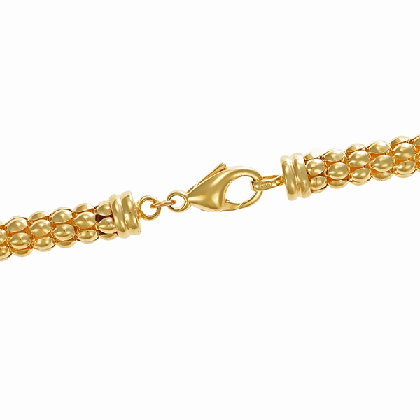 Collier, 8K, Gelbgold, Himbeer-