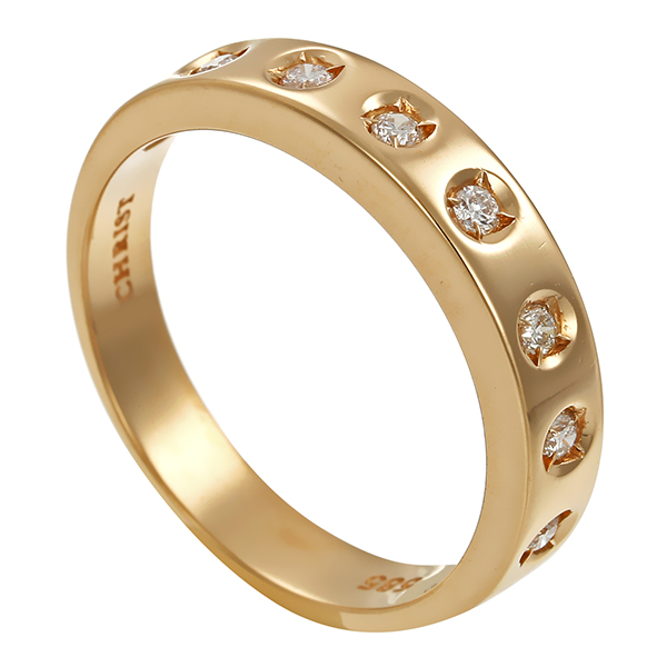 Ring, 14K, Gelbgold, Brillanten