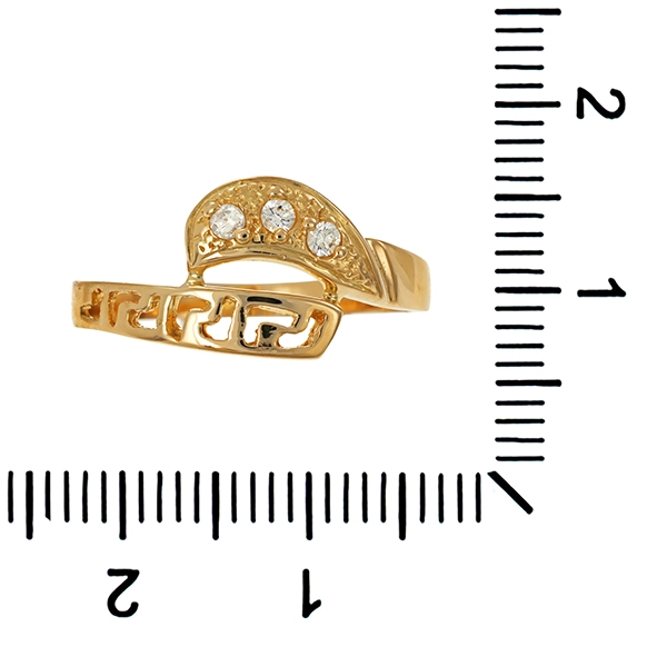 Ring, 14K, Gelbgold, Zirkonia