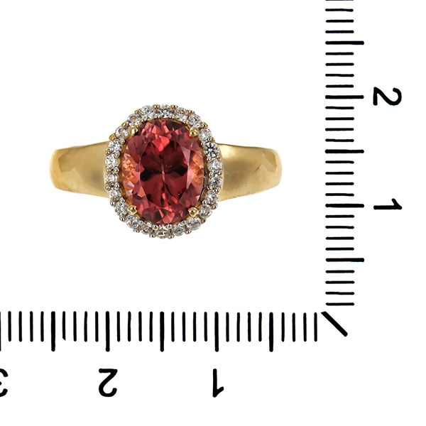 Ring, 14K, Gelbgold, Schgmuckstein, Zirkonia