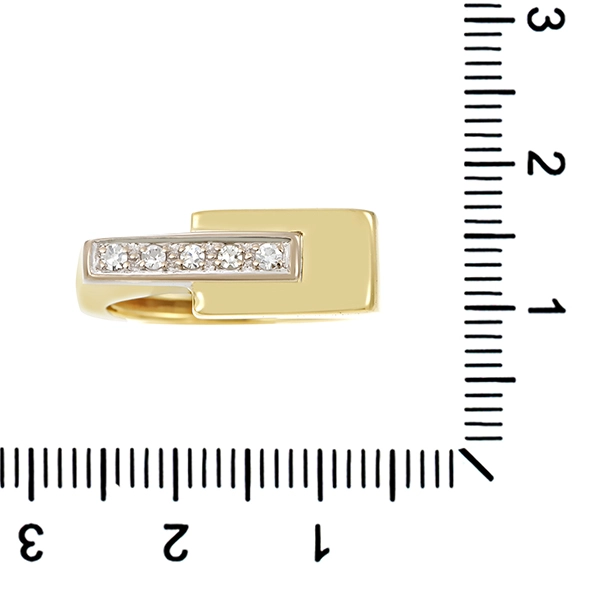 Diamantring, 14K, Gelb-/Weißgold, Diamanten