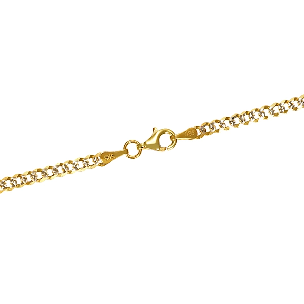 Collierkette, 14K, Gelb-/Weißgold