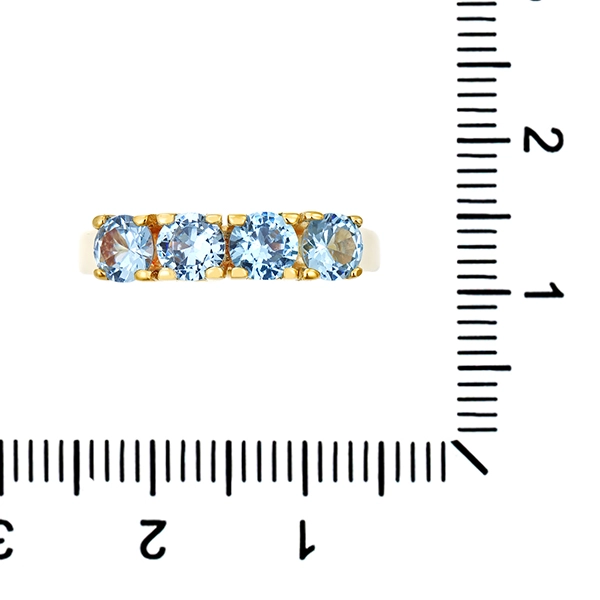 Ring, 14K, Gelbgold, synth. Spinelle
