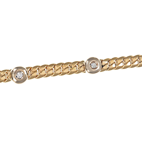 Armband, 14K, Gelbgold, Brillanten