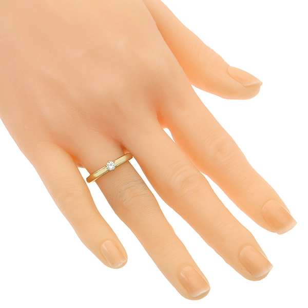Diamantring, 14K, Gelb-/Weißgold, Brillant 0,15 ct